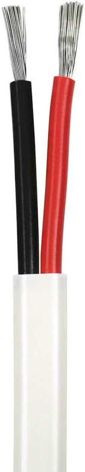 16/2 AWG Duplex Flat DC Marine Wire - Tinned Copper Boat Cable - White PVC Jacket, Red/Black Conductor - Made in The USA : Sports & Outdoors