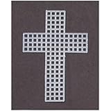 Darice 10-Piece Cross Shape Plastic Canvas, 3-Inch, Clear