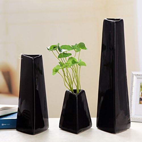 wysm Ceramic Black Vase Inserted Pendants Modern Simple Creative Living Room Home Soft Decorations Office Small Flowers