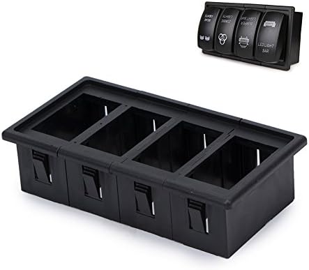 SinoAuto Rocker Switch Panel Holder Housing Kit for 5 PIN ON/OFF Rocker Switch,Set of 4Pcs