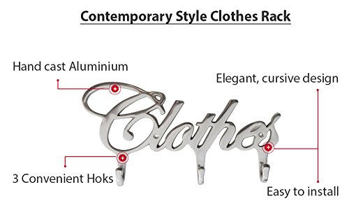 image for Comfify Contemporary Style Clothes Hook Rack Multi-Purpose Aluminum Mo