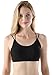 Wealurre Women’s Strappy Bralette Padded Nylon Yoga Bra Top Sporty Mini Half Cami(L,Black)