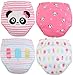 MOM & BAB Toddler Training Pants/Underwear. Water-resistent|Best Quality|Machine Washable & Reuable|Cutest Designs|Soft Cotton|Comfortable Fit|3 layers (Small, Panda/Ice Cream)