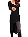 Ladies Long Sleeves Stretchy High Low Hem Casual Tunic Shirt