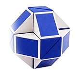 Shengshou Magic Snake White and Blue Twist Puzzle Twisty Toy