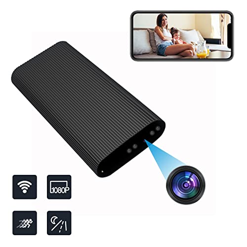 KAMRE WiFi Hidden Camera Power Bank, Upgrade 1080P 6000mAh Portable Charger Spy Camera Nanny Cam