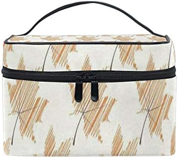 Cosmetic Bag Autumn Yellow Maple Leaf Makeup Bag Portable Large Toiletry Bag for Women Travel