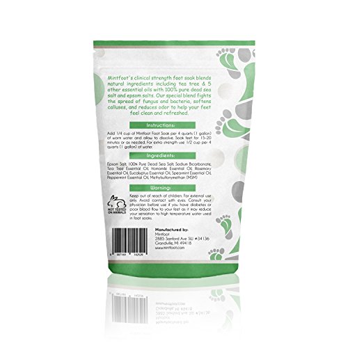 Mintfoot 24oz Clinical Strength Foot Soak with Tea Tree Oil & Epsom