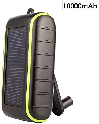 Laideyilan Solar Charger, Portable Power Bank with LED Flashlight for Travelling Outdoor Camping, Hand Crank External Backup Battery Pack Fits iPhone X, iPhone 7,iPad,Samsung Cell Phone