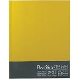 Global Art 11-Inch by 8-1/2-Inch Flexi Sketch Soft Cover Blank Sketchbook, Butternut, 120 Sheets