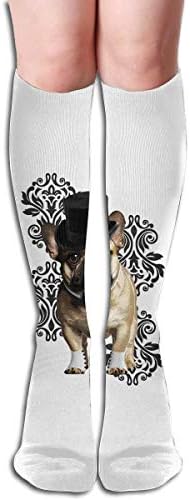 jiilwkie Dog Dandy Design Elastic Blend Long Socks Compression Knee High Socks (65cm) For Sports