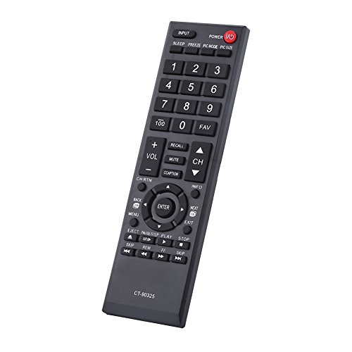 New Fashionable CT-90325 Remote Control Portable Controller for Toshiba LCD Smart TV Black - Thumbnail 2
