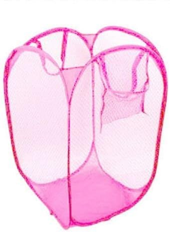 Laundry Bags canvas laundry bag Foldable Portable Washing Clothes Laundry Basket Bag Bin Hamper Mesh Storage laundry bag for delicates Pink