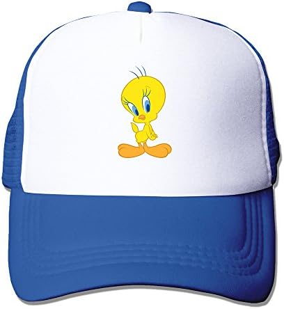 Hot Topic Looney Tunes Tweety Bird Adult Baseball Mesh Caps Hat Adjustable 100% Nylon RoyalBlue By JE9WZ