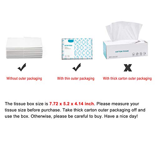 Facial Tissue Box Cover/Holder, Small Storage Containers for Bathroom Vanity Countertops, Bedroom Dressers, Night Stands, Desks and Tables - Thumbnail 3
