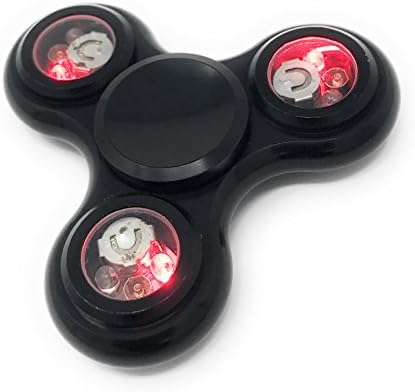 BLACKDIGITAL Tri Fidget Hand Spinner with LED LIGHT Spinner Fidgit Spinners Fidget Toy Tri-spinner Finger Hand Toys Adhd Best Figit Cube Play Prime Tri Premium Anti-anxiety Ultra Stable High Speed