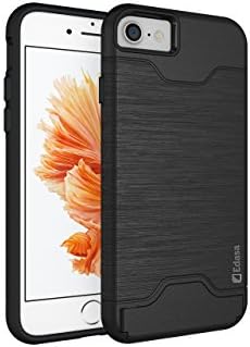 iPhone 7 Case, Card Holder case Shockproof Dual Layer (TPU+PC) Protective case with Card Slot Holder Wallet Case for Apple iPhone 7. Black