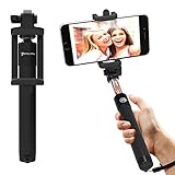 Stalion Pocket-Size Bluetooth Selfie Stick for Smartphones - Jet Black