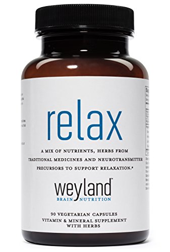 Relax - Stress Support Supplement (w/ L-Theanine, Ashwagandha, Rhodiola Rosea, Valerian Root)