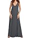 Kidsform Women Maxi Dress Casual Sleeveless Deep V Neck Loose Summer Beach Long Dresses