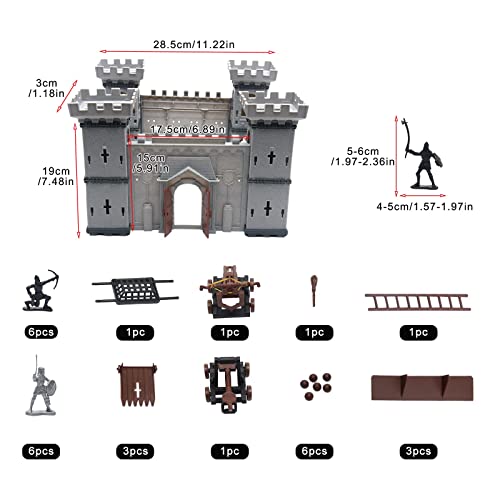 CfoPiryx Medieval Castle Toys,Knight Game Soldier Model Building