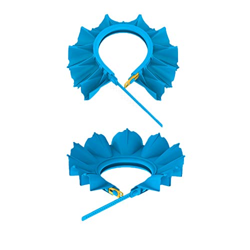 HOOYEE-Safe-Shampoo-Shower-Bathing-Protection-Bath-Cap-Soft-Adjustable-Visor-Hat-for-Toddler-Baby-Kids-Children-Blue-1