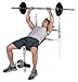 Body Champ Beginner and Light Lifting Standard Weight Bench with Leg Lift Curl Developer Extension Attachment (with Updated, Better Packaging) WB125