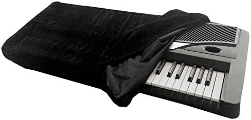 Lukher Stretchable Velvet Keyboard Dust Cover for Electronic Keyboard and Digital Piano 88 Key Keyboards (Black)
