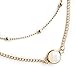 LittleB Simple beads choker Opal pendant double layered Necklace for women and girls.