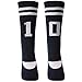Colorfox Youth Team Sports Socks Teen Custom Number Crew Socks for Soccer, Football, Basketball 1 Pair Navy