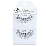 Kara Beauty 100% Human Hair False Eyelashes Wispies- WSP (12 PACK)