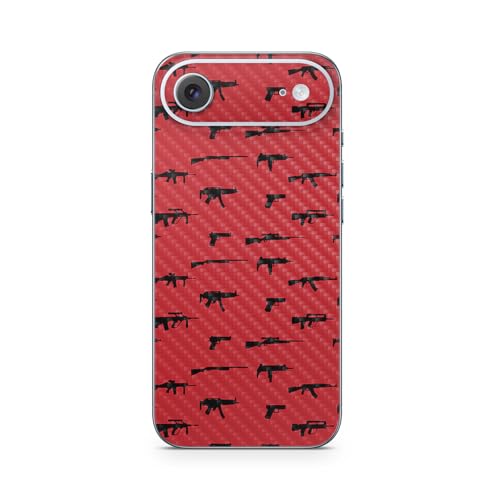 Carbon Fiber Phone Skin Compatible with Apple iPhone Air - Guns - Premium 3M Vi…