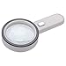 Extra Large 20X Magnifying Glass with 12 Bright LED Lights,XYK Handheld Lighted Magnifier for Reading,Inspection,Exploring,Hobbies and Macular Degeneration (White)