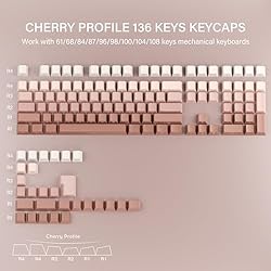 Hkfos Gradient Side Print Keycaps Blush, Double