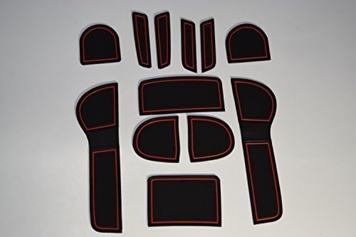 KINMEI SUBARU WRX STI red interior door pocket mat drink holder slip non-slip storage space protection rubber mat Subaru sti-r