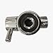 Metal T-adapter with Shut-off Valve, 3-way Tee Connector, Chrome Finish, for Bidet4me Hand Held Bidet