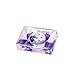 Bathroom 4 Pieces Accessories Set with Lovely Flower (purple)