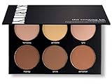 Contour Kit - 6 Pigmented Professional Contour Kit Makeup Palette Set Pro Palette High-end Formula (Highlight & Contour) - Step-by-Step Instructions Included