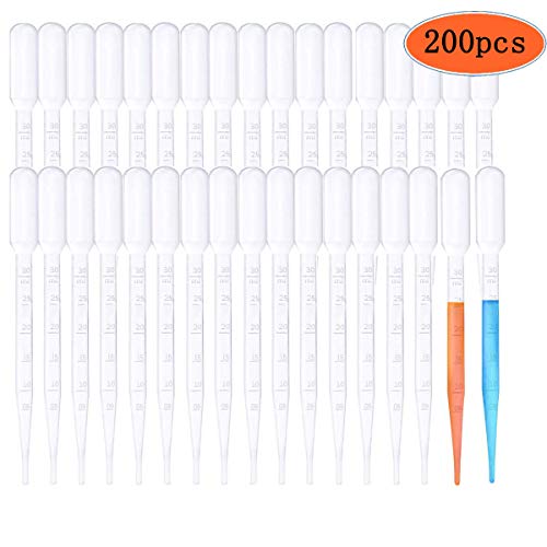 Disposable Plastic Transfer Pipettes，BEBEEPOO 200PCS 3ml Dropping Pipettes Suitable for Essential Oils & Science Laboratory Makeup Tool - Thumbnail 7