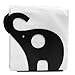 MyGift Metal Black Napkin Holder for Table with Elephant Cutout Design, Tabletop Cocktail Napkin Holder
