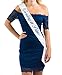 White Growing a Prince Satin Sash with Blue/Gold Encased Glitter Lettering primary