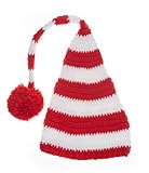 juDanzy red & white stripe Christmas elf hat for babies