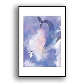 Framed Canvas Wall Art for Living Room, Bedroom Whale Canvas Prints for Modern Home Decoration Ready to Hang - 16"x24" inches