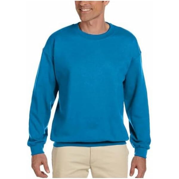 Felpa Uomo Jerzees 562 In Misto Cotone - Blu - XX-Large - Tessuto Morbido Per Stampa - 2
