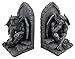 Bellaa 21503 Golden Dragon Bookends Vintage Fierce Gothic Medieval Castle Statues Sculpture Monster Book Ends Support Shelf Home Decor 8 inch
