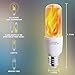 LED Flame Effect Light Bulbs, Nashone E26 Fire Flickering Light Bulb 99pcs 2835 LED Beads Vintage Flaming Bulb Simulated Decorative Light Atmosphere Lighting for Home(1Pack)