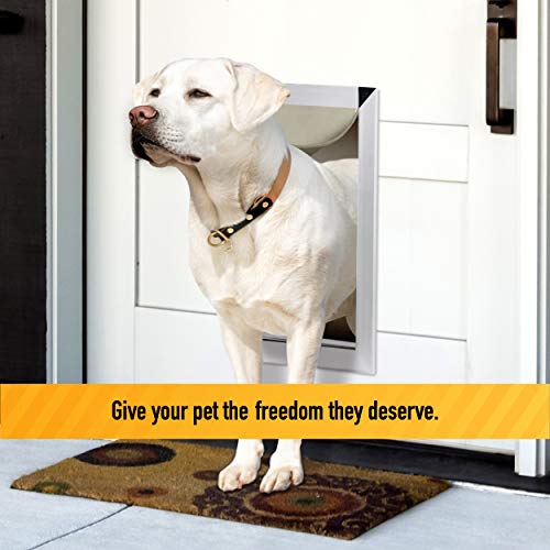 Extra Large Dual Flap Extreme Weather Aluminum Dog Door for External