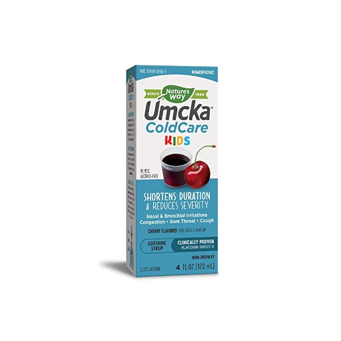 Nature's Way Umcka ColdCare Children's Cherry Syrup, Kids 6+, 4 Oz