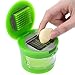 Boao 3 Pieces Garlic Chopper, Garlic-A-Peel Garlic Press, Garlic Crusher, Garlic Mincer, and Silicone Garlic Peeler, Easy to Clean, Stainless Steel Blades, Green