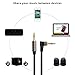 BlueRigger 3.5mm Auxillary Stereo Audio Cable ( Right Angled Male to Flat Male) - 6 Feet (Black) – Supports iPhone, iPod,iPad,Tablets Android and other Smartphones